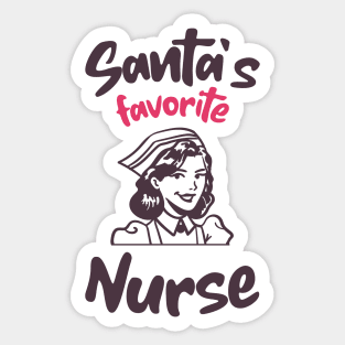 sant's favorite nurse Sticker